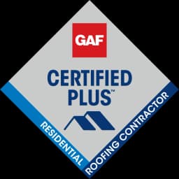 GAF Certified Plus Residential Roofing Contractor badge