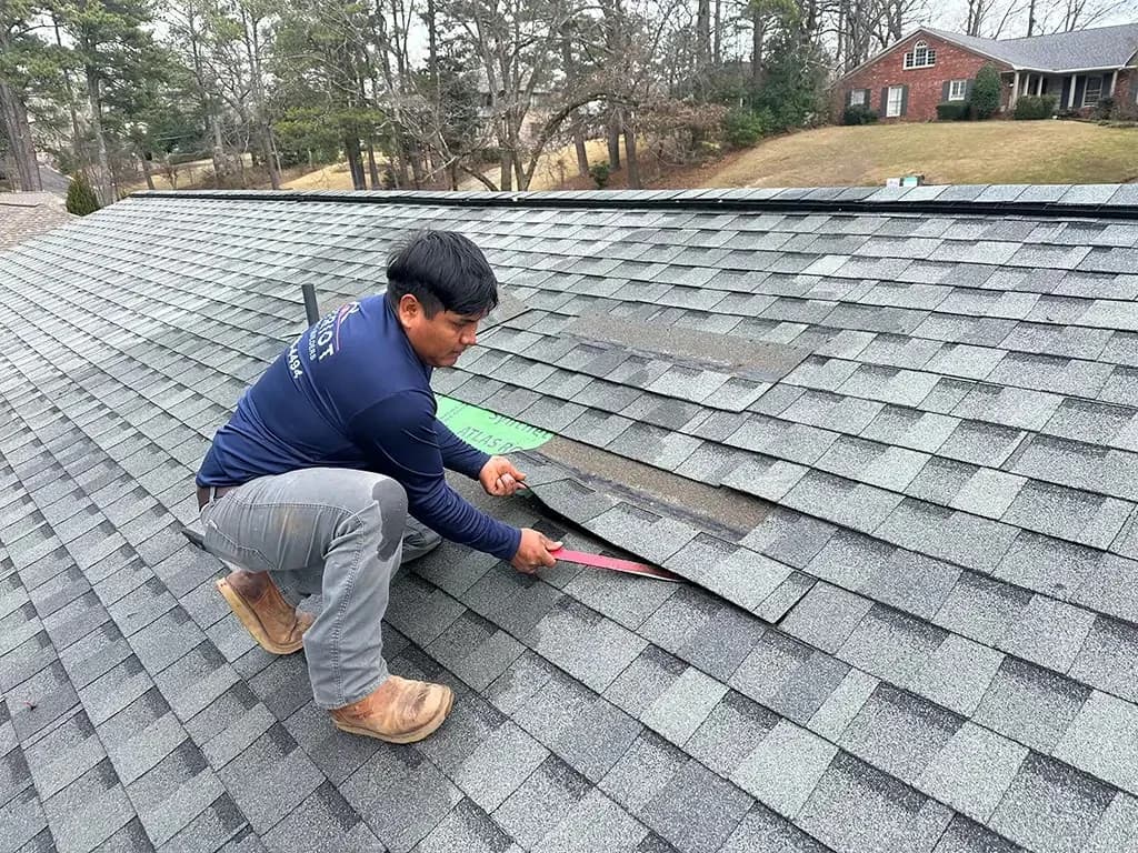 Damaged roof requiring repair in Birmingham