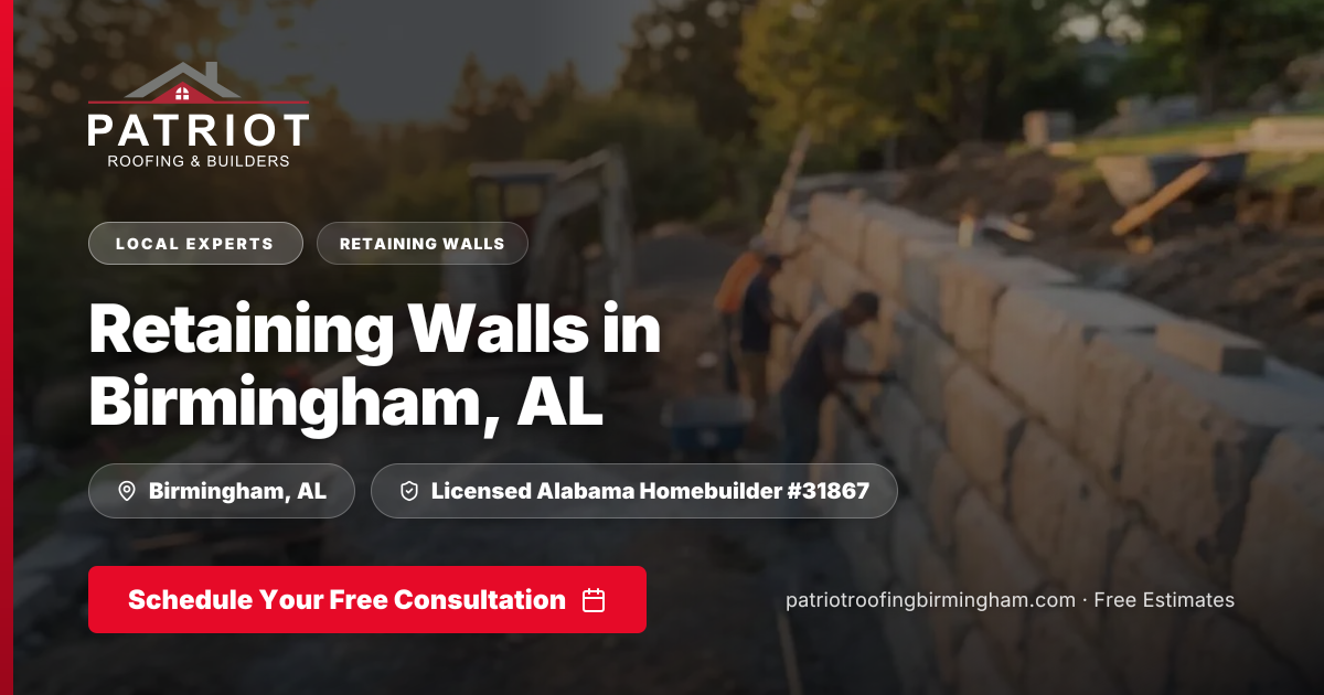 Retaining Wall Contractors Birmingham AL | Stone & Block | Patriot ...