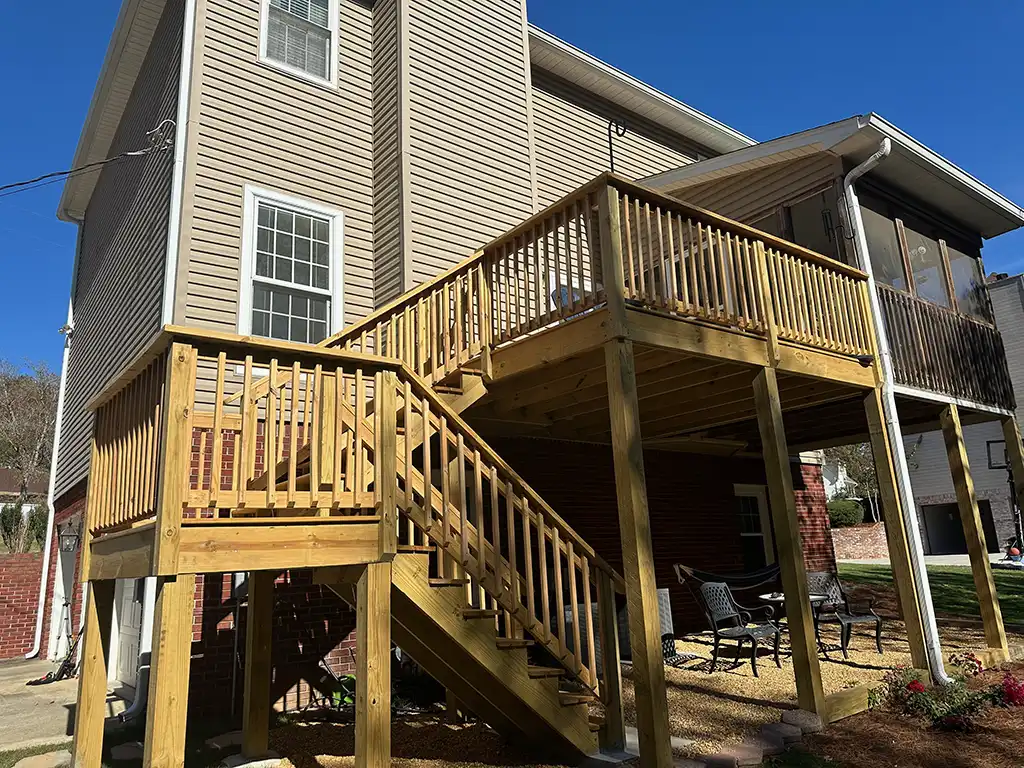 Custom deck construction process